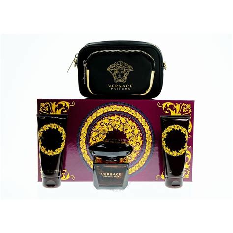 versace crystal noir gift set backpack|versace crystal noir edp 50ml.